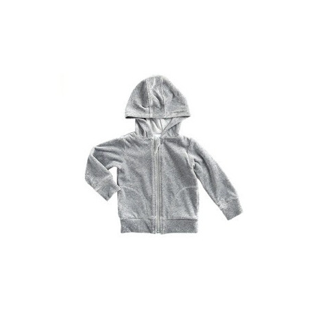 sweat à capuche enfant en velours gris (122-128) sweat à capuche enfant en velours gris (122-128)