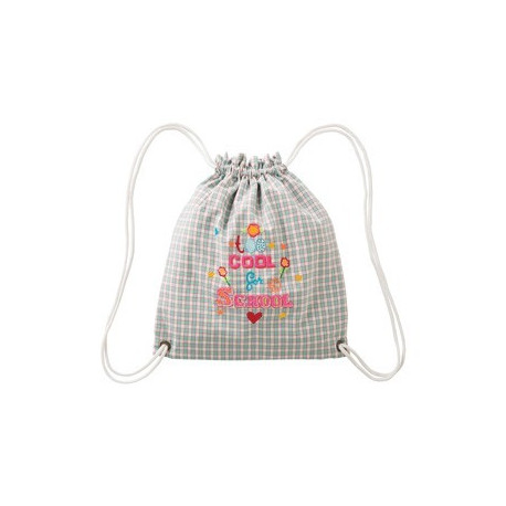 sac cordon brodé 'Too cool for school' sac cordon brodé 'Too cool for school'