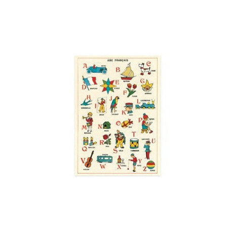 affiche ou papier d'emballage vintage 'ABC français' affiche ou papier d'emballage vintage 'ABC français'