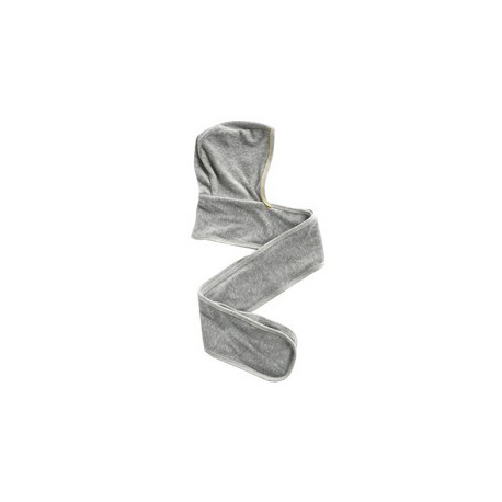 bonnet-écharpe bébé gris chiné en velours 9-12m bonnet-écharpe bébé gris chiné en velours 9-12m