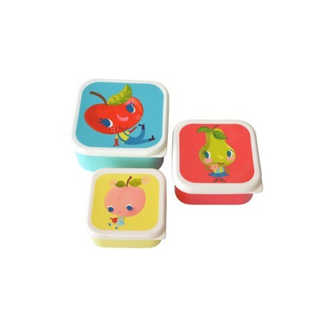set de 3 boîtes à lunch 'fruities' Jill Howarth set de 3 boîtes à lunch 'fruities' Jill Howarth