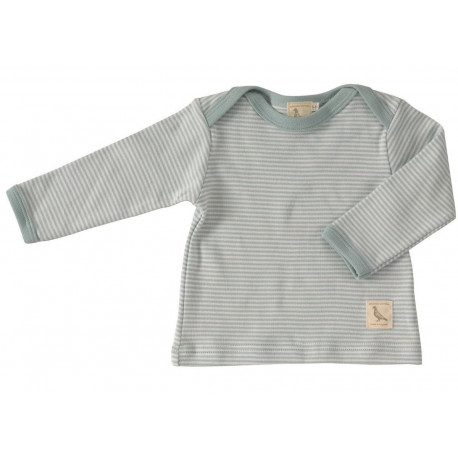 t-shirt bébé à manches longues 'turquoise stripe' coton bio t-shirt bébé à manches longues 'turquoise stripe' coton bio
