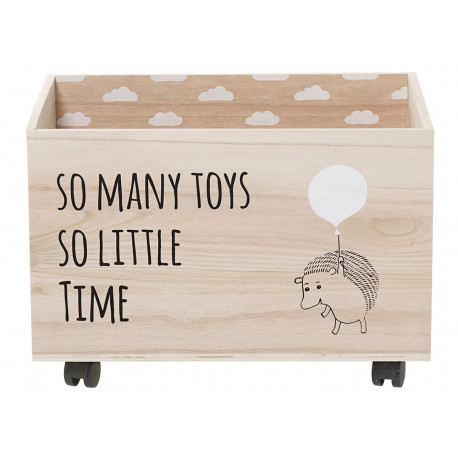 boîte de rangement à roulettes en bois 'So Many Toys ...' boîte de rangement à roulettes en bois 'So Many Toys ...'