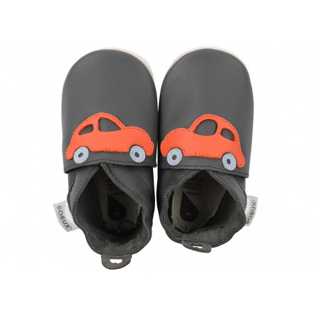 chaussons bébé Soft Sole 'navy orange racing car' chaussons bébé Soft Sole 'navy orange racing car'