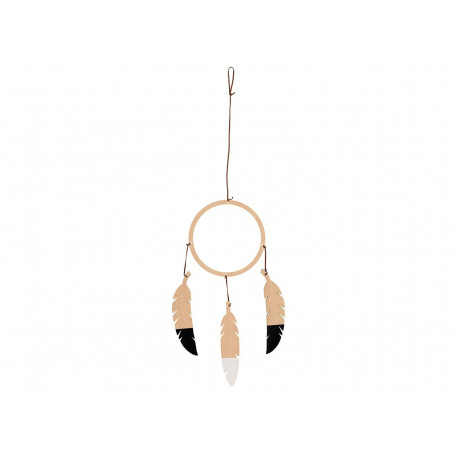 attrape-rêve plumes en bois DIY 'black and white' attrape-rêve plumes en bois DIY 'black and white'