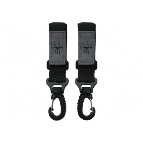set de 2 crochets attache-poussette 'Noir' set de 2 crochets attache-poussette 'Noir'