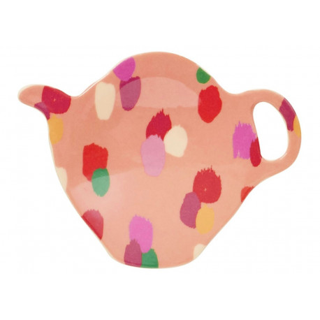 assiette pour sachet de thé en mélamine 'coral dapper dot' assiette pour sachet de thé en mélamine 'coral dapper dot'