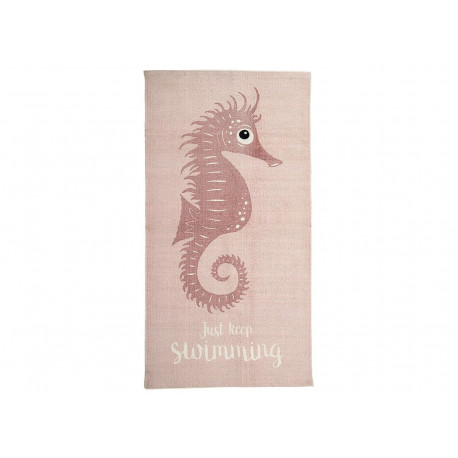 tapis rose avec hippocampe 'Just keep swimming' tapis rose avec hippocampe 'Just keep swimming'