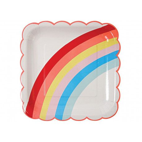 set de 12 grandes assiettes en carton 'arc-en-ciel' set de 12 grandes assiettes en carton 'arc-en-ciel'