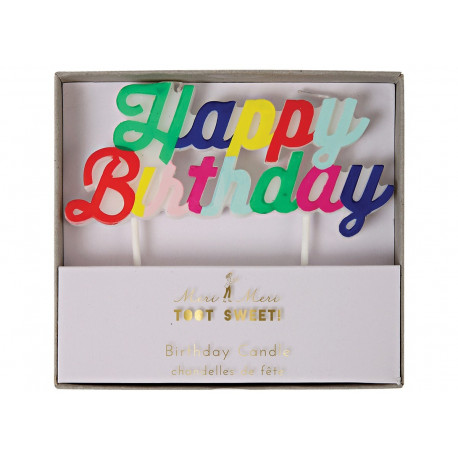 bougie Happy Birthday mulitcolore bougie Happy Birthday mulitcolore