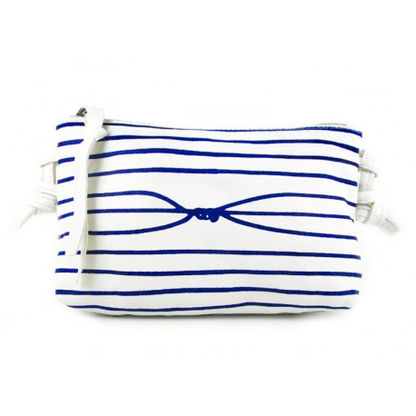 pochette bandoulière en cuir 'marincor blanc/bleu' pochette bandoulière en cuir 'marincor blanc/bleu'