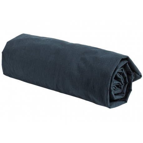 drap-housse en coton 'gris ardoise' (160x200) drap-housse en coton 'gris ardoise' (160x200)