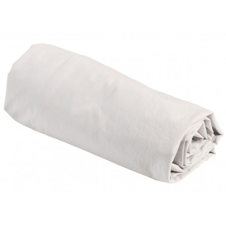 drap-housse en coton 'craie' (90x200) drap-housse en coton 'craie' (90x200)