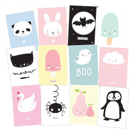 set de 12 cartes postales 'Cute kids' set de 12 cartes postales 'Cute kids'