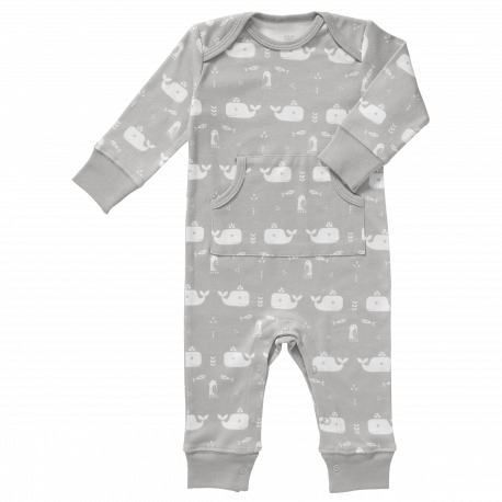 pyjama bébé coton bio Whale gris pyjama bébé coton bio Whale gris