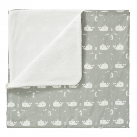 couverture lit bébé 'Whale dawn grey' 100x150 couverture lit bébé 'Whale dawn grey' 100x150