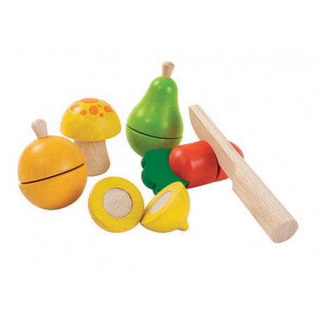 Fruits et légumes en bois à couper Fruits et légumes en bois à couper