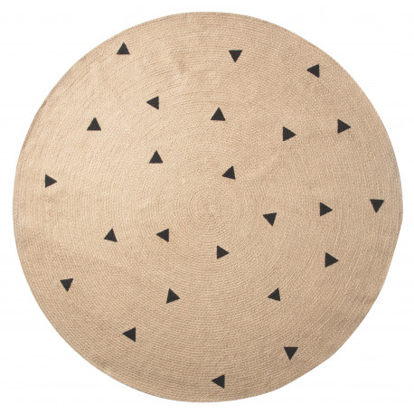 grand tapis en jute 'black triangles' grand tapis en jute 'black triangles'