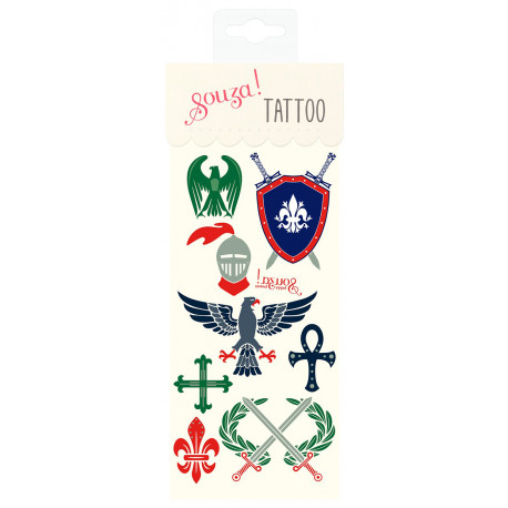 set tatouages éphémères Chevalier set tatouages éphémères Chevalier