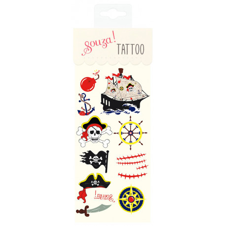 set tatouages éphémères Pirate set tatouages éphémères Pirate