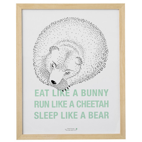 cadre avec affiche ours et citation cadre avec affiche ours et citation