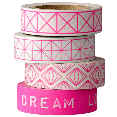 set de 4 rouleaux de masking tape 'Neon Pink' set de 4 rouleaux de masking tape 'Neon Pink'