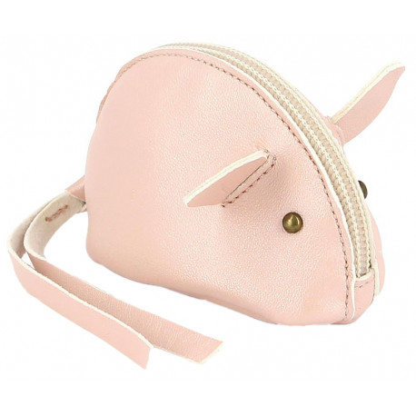 porte-monnaie - Souris rose baba porte-monnaie - Souris rose baba