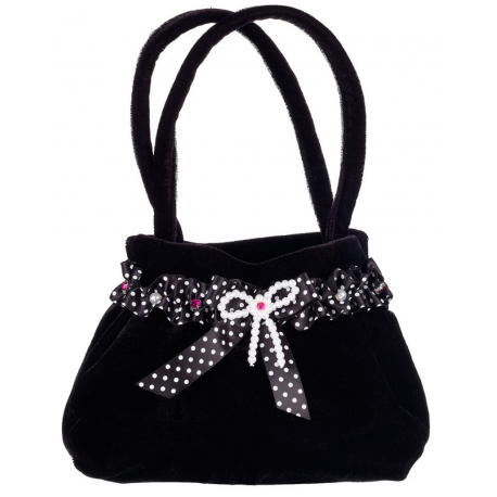 sac à main velours avec noeud 'Caro' sac à main velours avec noeud 'Caro'