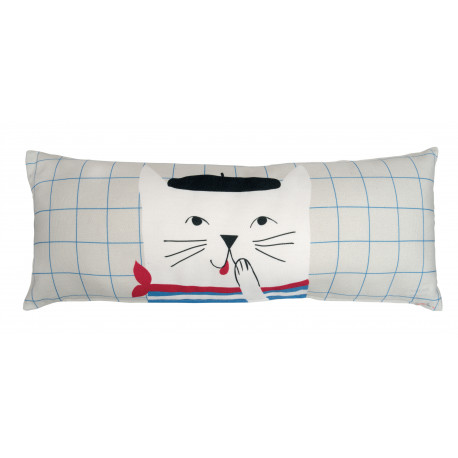 coussin long 'French cat' coussin long 'French cat'