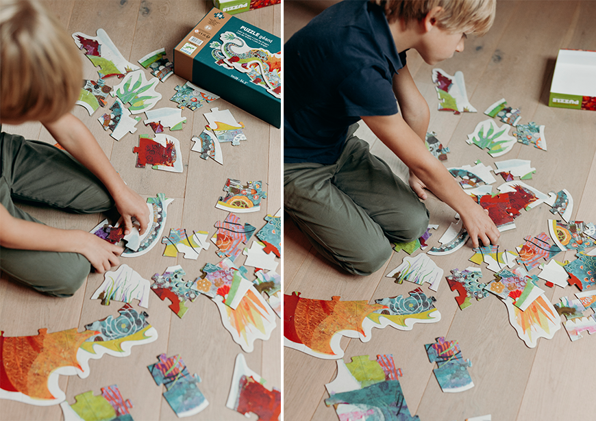 vloerpuzzel kinderen djeco de kleine zebra
