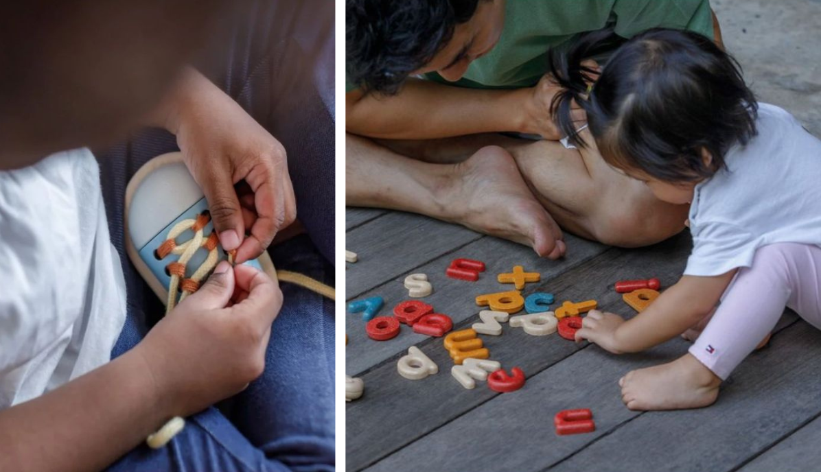 jeux éducatifs en bois de plantoys