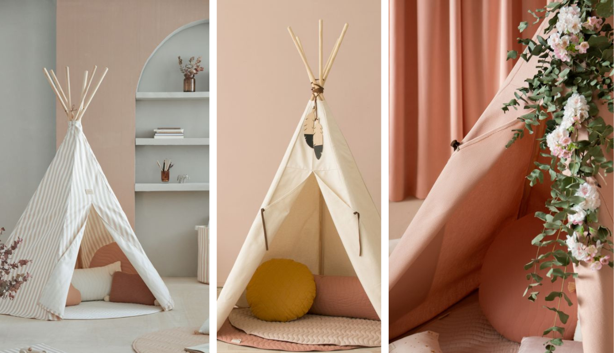 tipis en bois pour enfant de nobodinoz