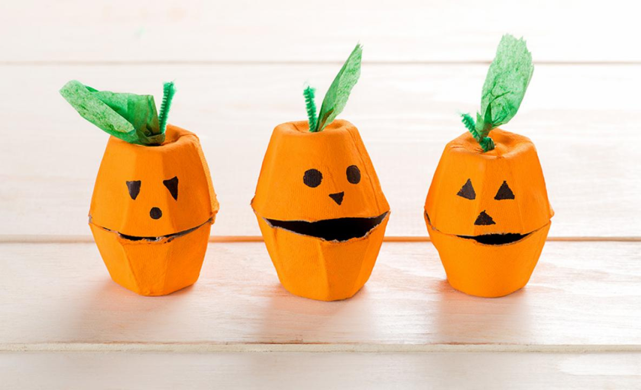 Halloween pompoen knutselwerk