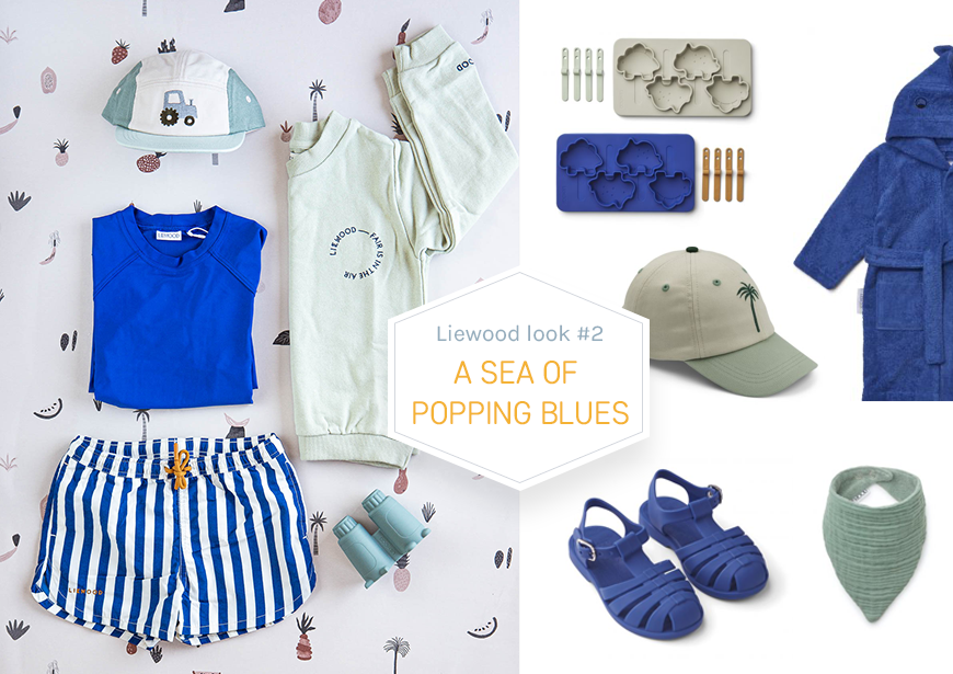 Liewood zomerlook POPPING BLUES de kleine zebra