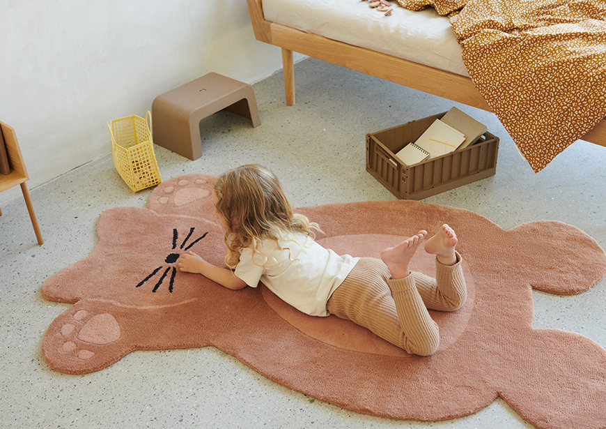 kinderkamer tapijt vloerkleed vloerbekleding liewood de kleine zebra