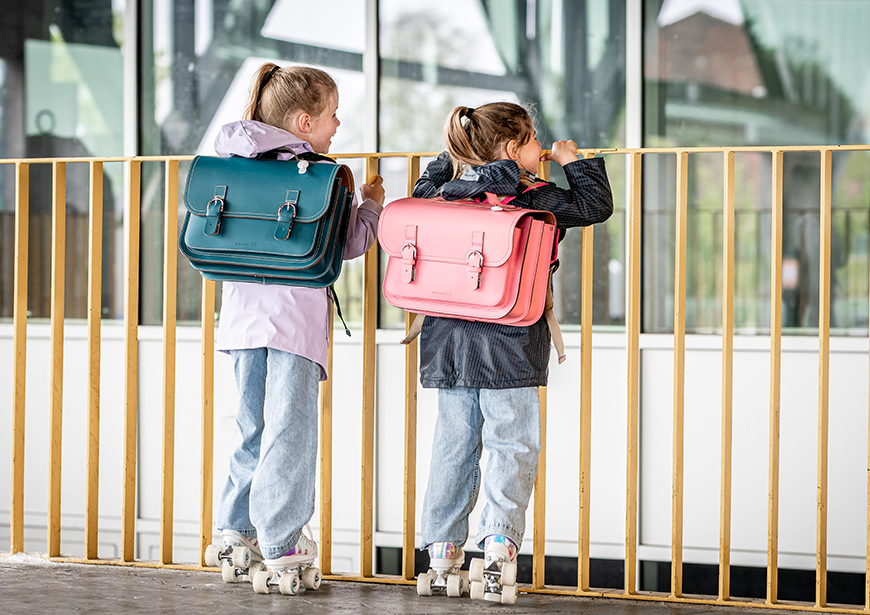 own stuff schooltas lederen boekentas lagere school kleuterschool de kleine zebra