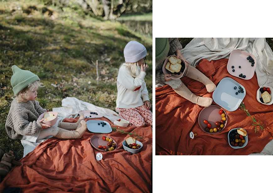 mushie musthave picknick met kinderen bordjes kinderservies duurzaam de kleine zebra nieuw