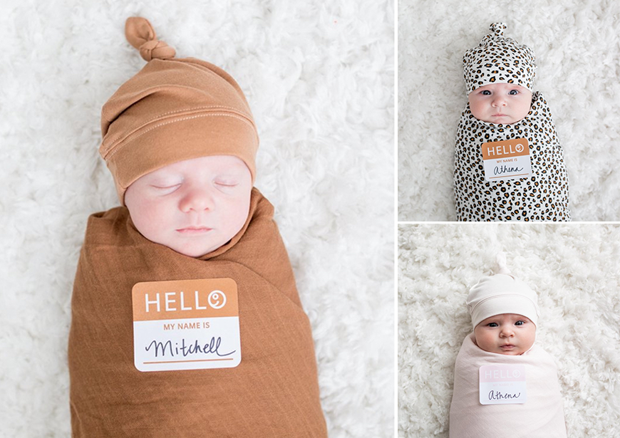 lulujo hello world newbornset inbakerdoek babymuts hello world etiket