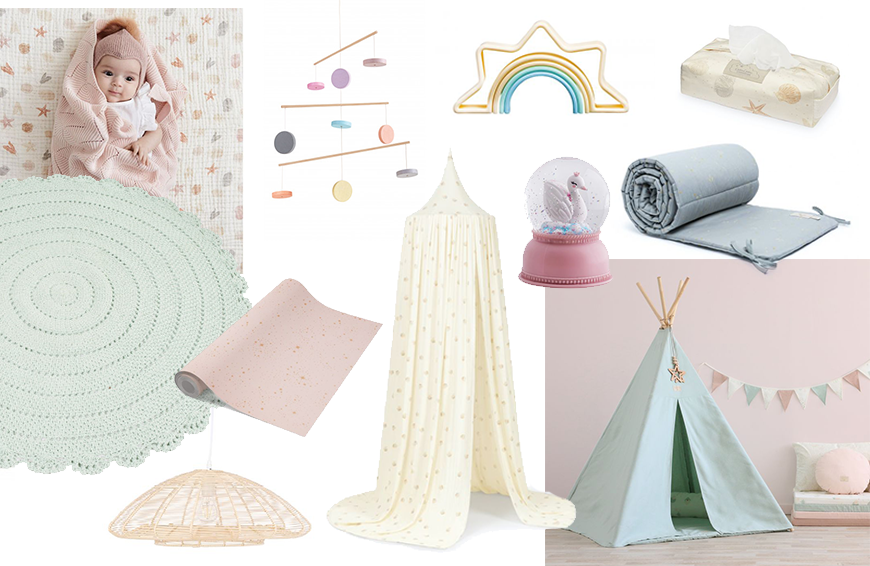 zwart wit kinderkamer moodboard