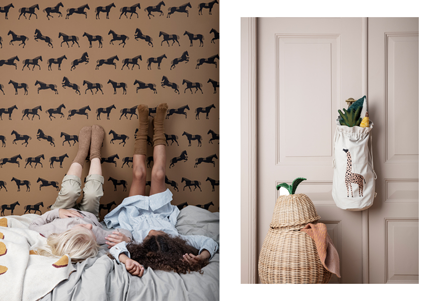 ferm living horse behangpapier kids collectie kidnercollectie safari AW 18