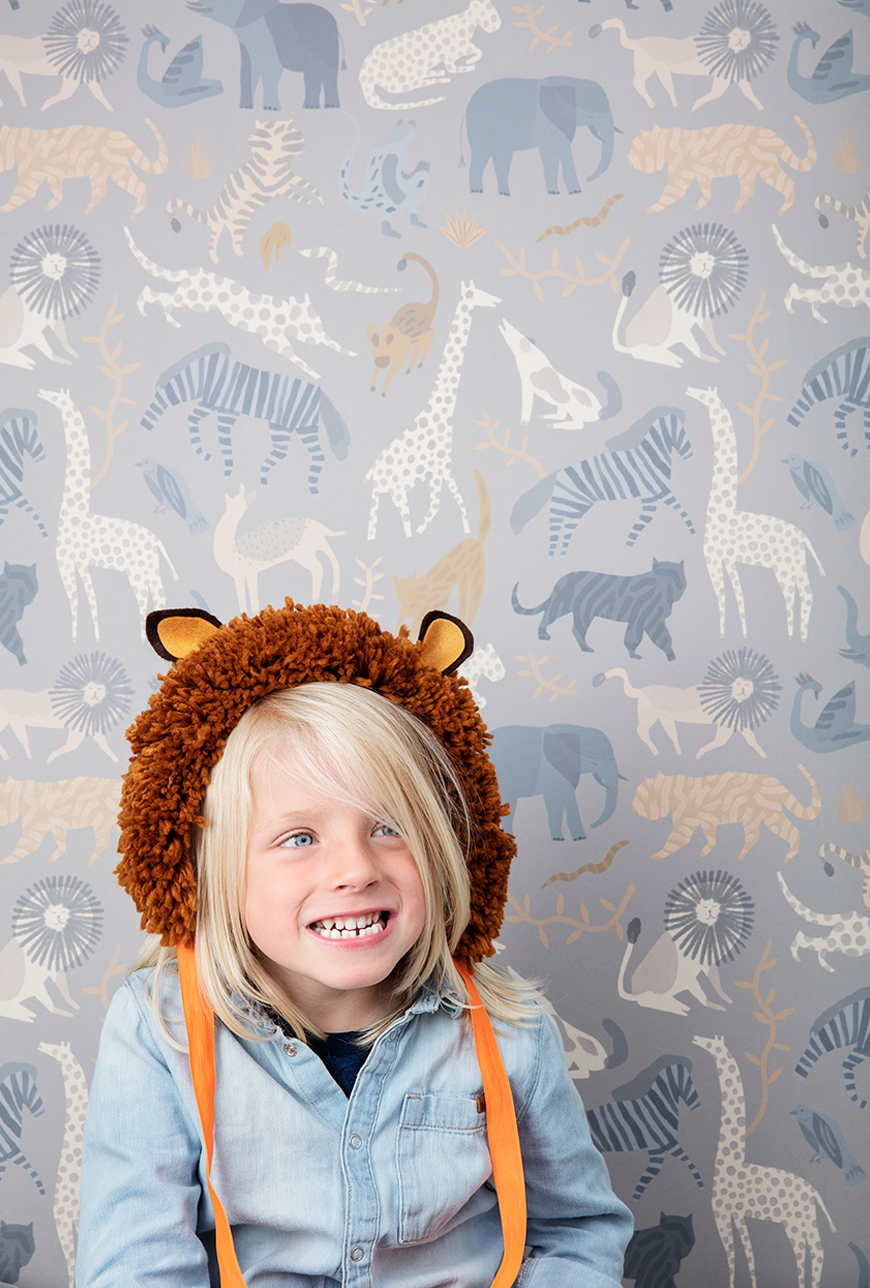 kiDs collectie safari ferm living behangpapier