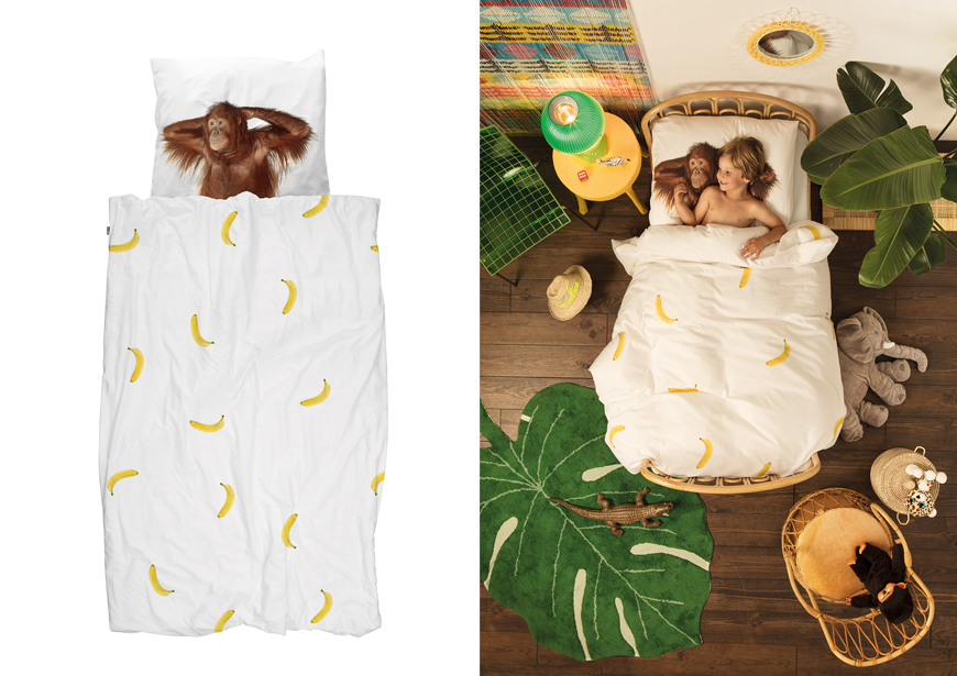 snurk bedding banana monkey